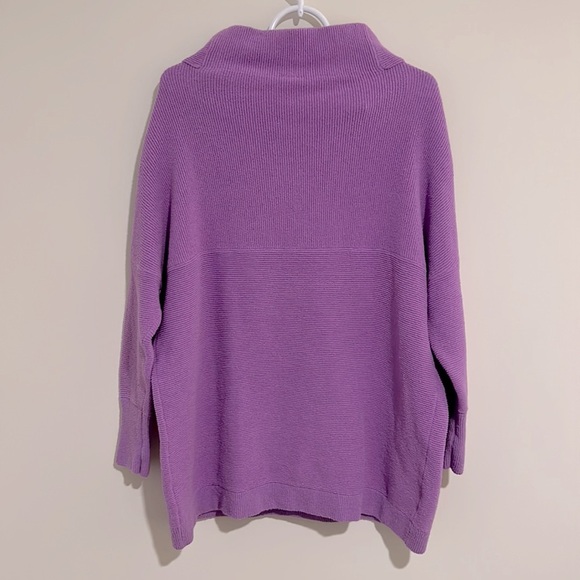 Free People Ottoman Slouchy Sweater Tunic Glowing Grape Size S - Picture 7 of 9